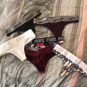 Bundle of aerie and Pink thongs